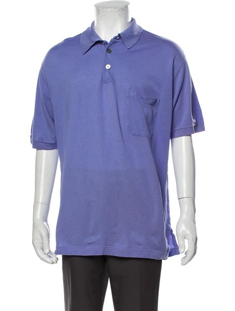 purple hermes basic polo shirt